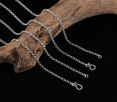 Collana B32 Perle 3 Mm Lunghezza 40 - 80 Cm 925 Argento Sterling - Immagine 1 di 4