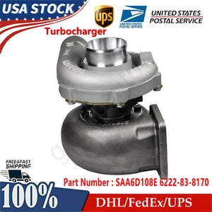 For Komatsu PC300-6 PC350-6 Engine SAA6D108E S2B Turbocharger 6222-83-8170 - Picture 1 of 6