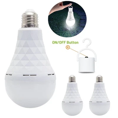 2PCS Rechargeable Light Bulbs Emergency Lights for Home Power Failure 15W LED - Image 1 of 4