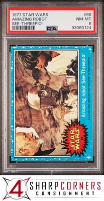 1977 STAR WARS #66 AMAZING ROBOT SEE-THREEPIO! C-3PO PSA 8 - Image 1 of 4