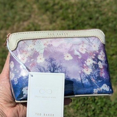 Nuevo Bolso de Maquillaje TED BAKER Estampado de Búho Montañas Brumosas Cremallera Viaje  Foto 1 de 2