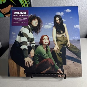 MUNA - Saves the World Vinyl LP Graffiti Records Exclusive RASPBERRIES AND CREAM - Picture 1 of 3