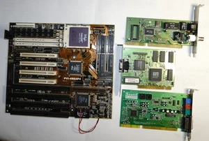 Asus PVI-486AP4 Intel DX4-100 64MB RAM ARK2000MT Hercules Stingray CT4170 - Zdjęcie 1 z 21