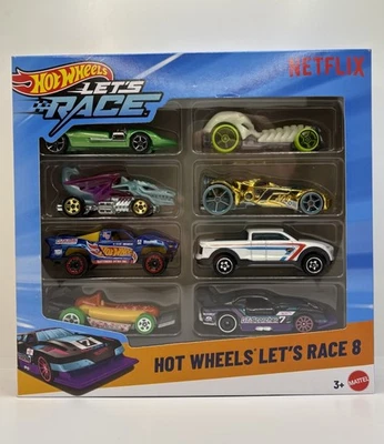 全新 Hot Wheels Let's Race Netflix(8 件装)包括 GT Scorcher,很难找到 — 第 1/4 张图片