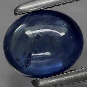 Natural Heated Blue Sapphire 0.97ct 6x5mm Oval Cabochon Kanchanaburi, Thailand - Picture 1 of 4