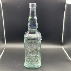 Iridescent Glass Bottle Decorative Display Barware Whiskey Bottle Shape - Picture 1 of 9