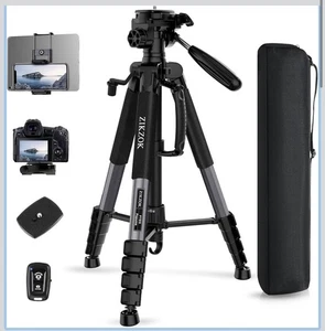  ZIKZOK 75in Camera Tripod (PT-80) For Travel DSLR/SLR/DV/GoPro/iPhone w/ Bag  - Picture 1 of 8