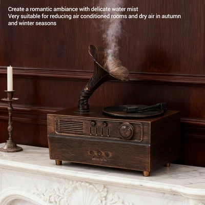  Bronze Vintage Record Player USB Humidifier Diffuser - Image 1 of 4