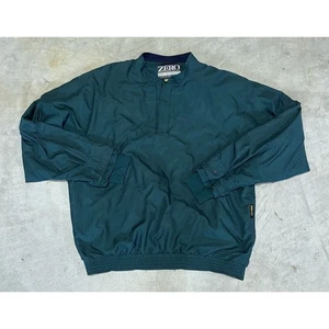 VTG Zero Restriction Golf GoreTex Windbreaker Green Houndstooth Jacket Sz XL - Picture 1 of 9