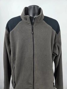 Eddie Bauer Fleece Jacket XLT TALL Blue Pockets Full Zip Thermal Outdoor Men - Picture 1 of 14