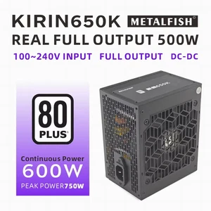 Black Chassis Power Supply ATX-500W 80PLUS PSU for Gaming computers, Graphics ca - Bild 1 von 7
