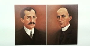 Wright Brothers Vintage Postcard by Plastichrome, Pastel Portraits - Picture 1 of 2
