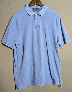 Polo Ralph Lauren XL Blue Polo Shirt Ivy Y2K Prep Red Pony Classic Fit - Picture 1 of 11