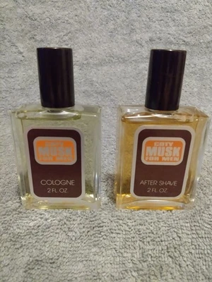 Botellas Coty MUSK para hombre colonia y después del afeitado de 2 oz DESCONTINUADAS SIN CAJA Foto 1 de 4