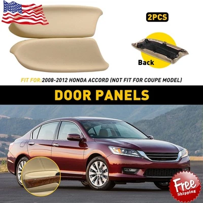 Armrest Leather Front Lid for 2008-2012 Door Panels Armrest Honda Accord Beige Foto 1 de 4