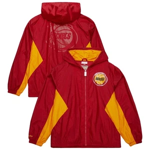 Herren Mitchell & Ness rot Houston Rockets Playmaker Full-Zip Kapuze Windbreaker - Bild 1 von 6