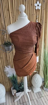 DRESSNATION Gigantisches Lurex Weihnachten Silvester Kleid Gr.34 NEU - Bild 1 von 4