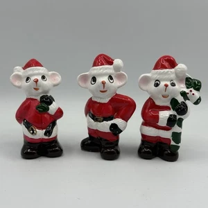 Statuine Natalizie Babbo Natale Vintage MCM Ceramica Made in Taiwan - Foto 1 di 14