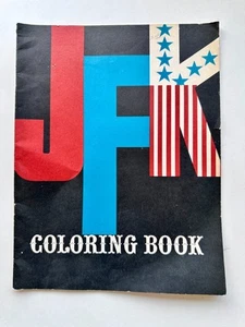 Libro da colorare 1962 JFK John & Jackie Kennedy regalo non colorato tra 2 democratici - Foto 1 di 7