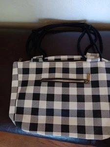 Farmhouse Is My Style Bag Black Plaid Purse - Picture 1 of 4