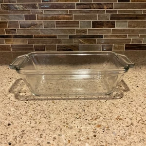 ANCHOR HOCKING 1.5 Qt Clear Glass 5 X 9 Inches Baking Pan Loaf Casserole Dish - Picture 1 of 11