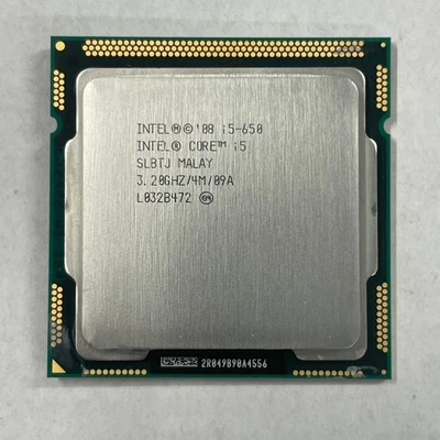 Intel Core i5-650 Dual Core CPU 3.2 Ghz 4MB Socket LGA 1156 Processor SLBTJ - Image 1 of 4