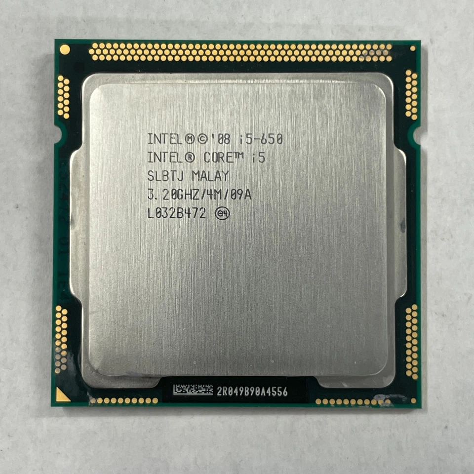 Intel Core i5-650 Dual Core CPU 3.2 Ghz 4MB Socket LGA 1156 Processor SLBTJ - Image 1 of 4