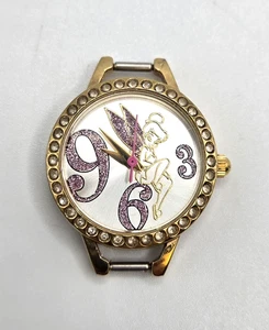 Disney Tinkerbell goldfarbene Uhr Strassbesatz nur Zifferblatt - Bild 1 von 4