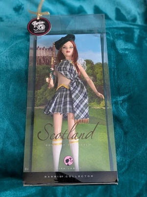 Barbie Escocia Colección Muñecas Etiqueta Rosa del Mundo 2008 N4973 Nueva en Caja Sin usar, en caja original Foto 1 de 4