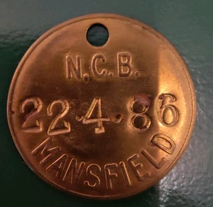 Mansfield Zeche Pit Checks Tally markiert NCB Mansfield 22.4.86 - Bild 1 von 2