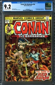 Conan the Barbarian #24 (1973) CGC 9.2 1st Full APP Red Sonja, Last Winsor-Smith - Picture 1 of 1