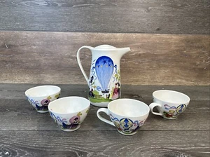 Villeroy & Boch Le Ballon Porcelain Jean Mercier Coffee Pot With 4 Cups - Picture 1 of 13