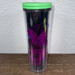 New Starbucks Halloween Fall 2020 Skull & Crow Purple Black Acrylic Tumbler 16oz - Picture 1 of 7