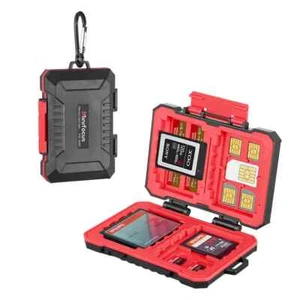 29 Steckplätze SD-Kartenhalter Etui, Speicherkartenetui für 12 Micro SD, 4 SD, 4 CFa, 4 C - Bild 1 von 6