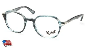 NEW PERSOL 3142-V 1051 Gray Blue EYEGLASSES GLASSES 47-21-145mm Italy - Picture 1 of 10