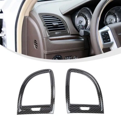 Carbon Fiber Central Ac Air Vent Cover Outlet Trim Cover For Chrysler 300 2011+ Foto 1 de 4