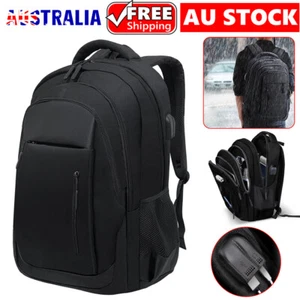 Men Business Travel Laptop Backpack Bag Waterproof School Breathable w/ USB Port - Picture 1 of 12