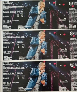 3 Tickets Roland Kaiser in Leipzig, Quarterback Arena, 17.5.25, 3Sitzplätze - Bild 1 von 1