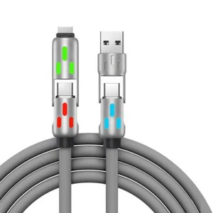240 W 4-in-1 USB-C Cable, USB C Cable 1.2 m, Multi USB Charging Cable, Fas D4P7 - Zdjęcie 1 z 12
