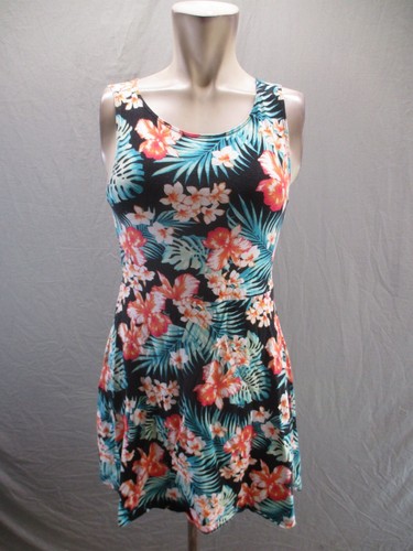 UNDERCOVER Victoria's Secret Size S Women Tropical Cotton Blend Back Cutout Short Dress 363
