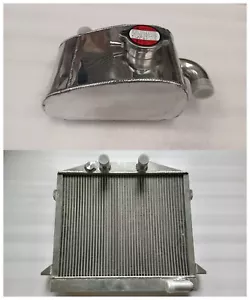 Fit Jaguar D-Type Sports racing car 3.4L 1954-1957 Aluminum Radiator & Tank - Picture 1 of 8