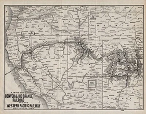 1918 Denver and Rio Grande Railroad System Map Vintage Railway Map 2158 - Picture 1 of 4