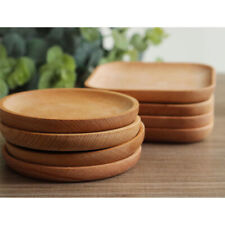 Kitchen Essential Japanese Style Food Plate 12cm Round Wooden Plate Dish