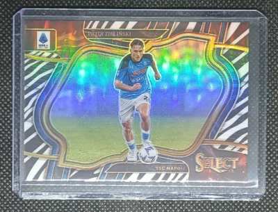 Piotr Zielinski 2022-23 Panini Select Serie A Zebra Refractor #/20 Napoli - Image 1 of 2