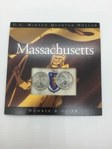 Juego de cuartos del estado de Massachusetts 2000 - sellado con tarjeta de información  - Imagen 1 de 5