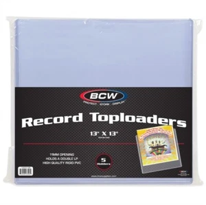 Vinyl Record Top Loader BCW (Pack of 5) 11mm Opening Clear Plastic 33RPM 12 Inch - Picture 1 of 1