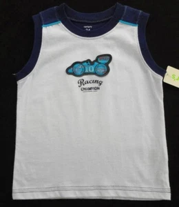 NWT CARTER'S Boys White & Navy Blue Sleeveless Top(Size 24 Months) NEW - Picture 1 of 2