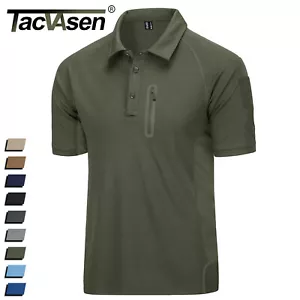 Herren Schnelltrocknend Polo T-Shirts Outdoor Kurzarm Wandern Golf Uni Freizeit Tops - Bild 1 von 75