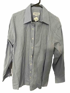 NWT Men’s Joseph & Feiss Long Sleeve Blue/Striped 16 32/33 Shirt ($34.99) Retail - Picture 1 of 8
