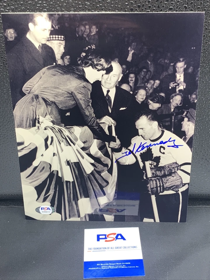 Ted Kennedy Toronto Maple Leafs 1951 Golden Jubilee Signed 8x10 - PSA/Dna - Image 1 of 1